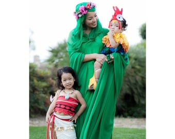 Te Fiti Inspired Costume or Green Screen dresss for Adults