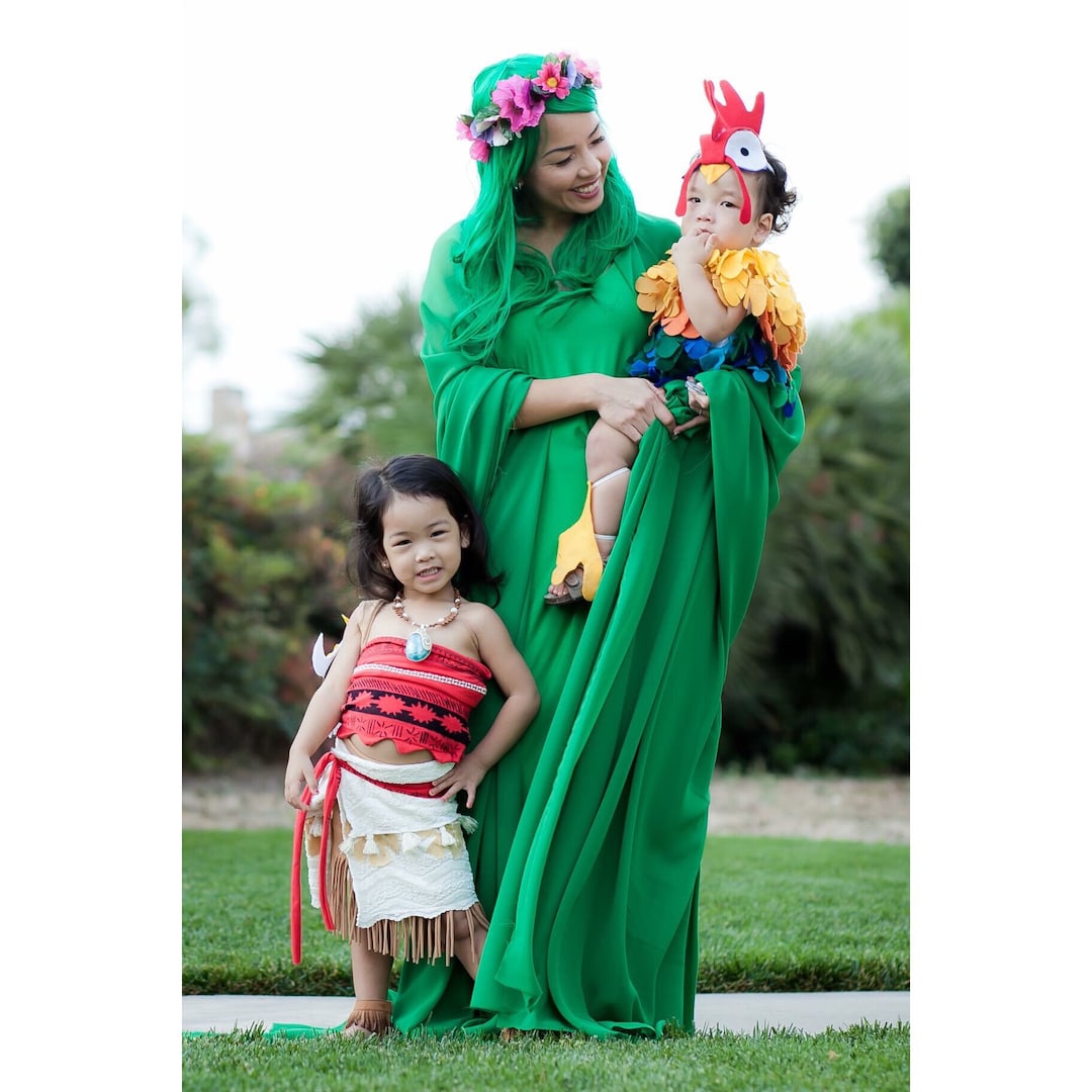 Te Fiti Inspired Costume or Green Screen Dresss for Adults