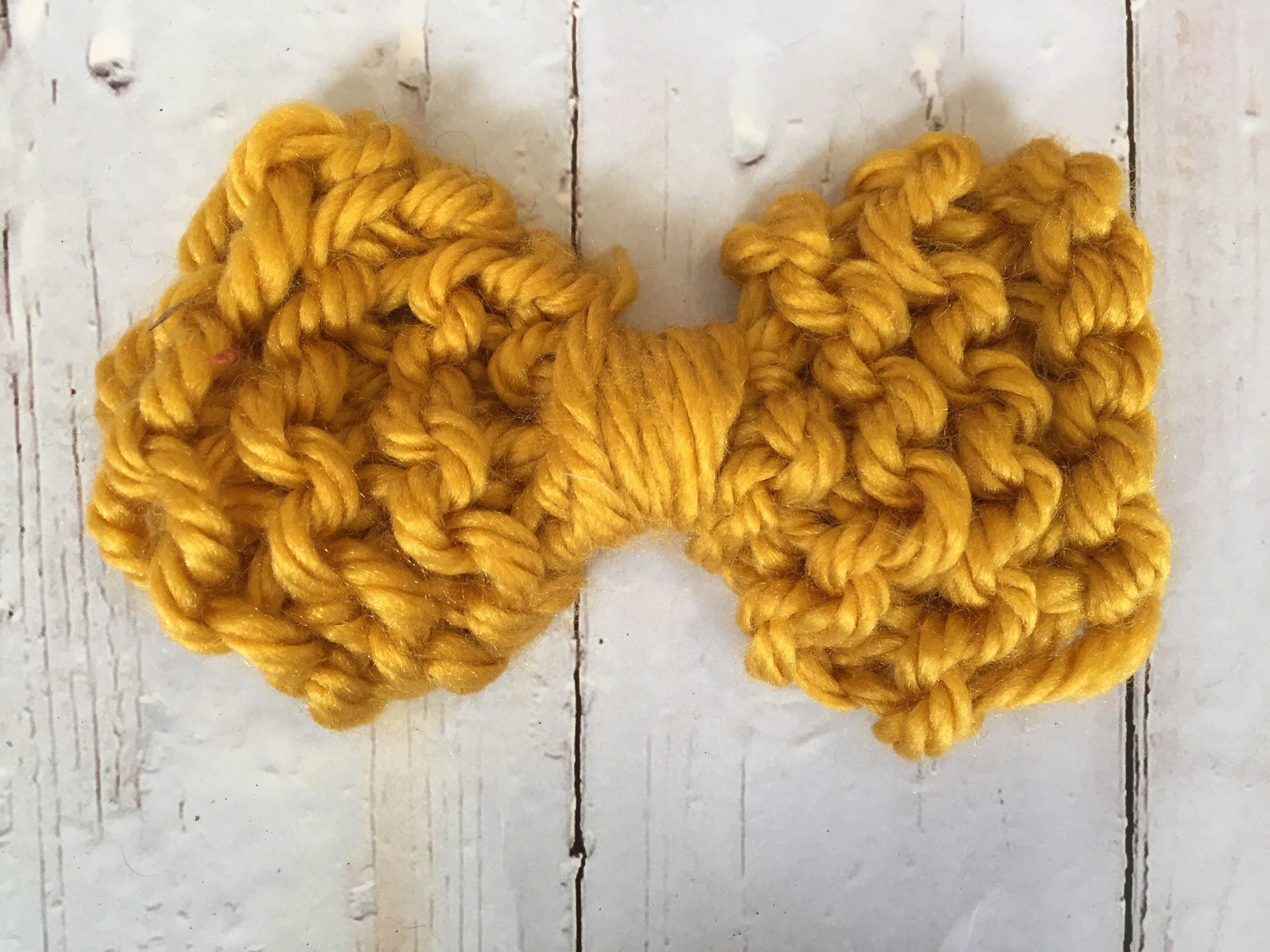 Hair bow handmade knitted clip on yarn toddle bow baby Etsy