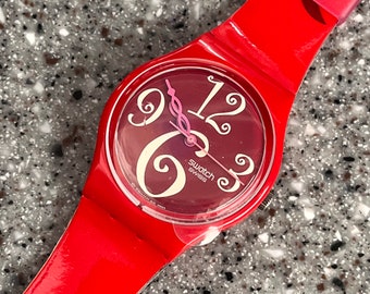 Surfer Babe 90s Vintage Swatch Watch 34mm Face Model GR148 a
