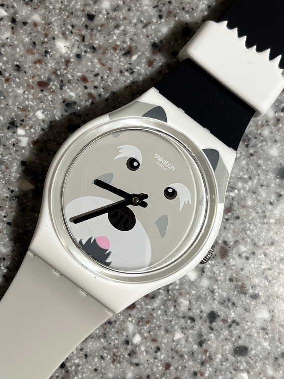 Swatch Watch Super Cute doggie Schnauzer watch 34m