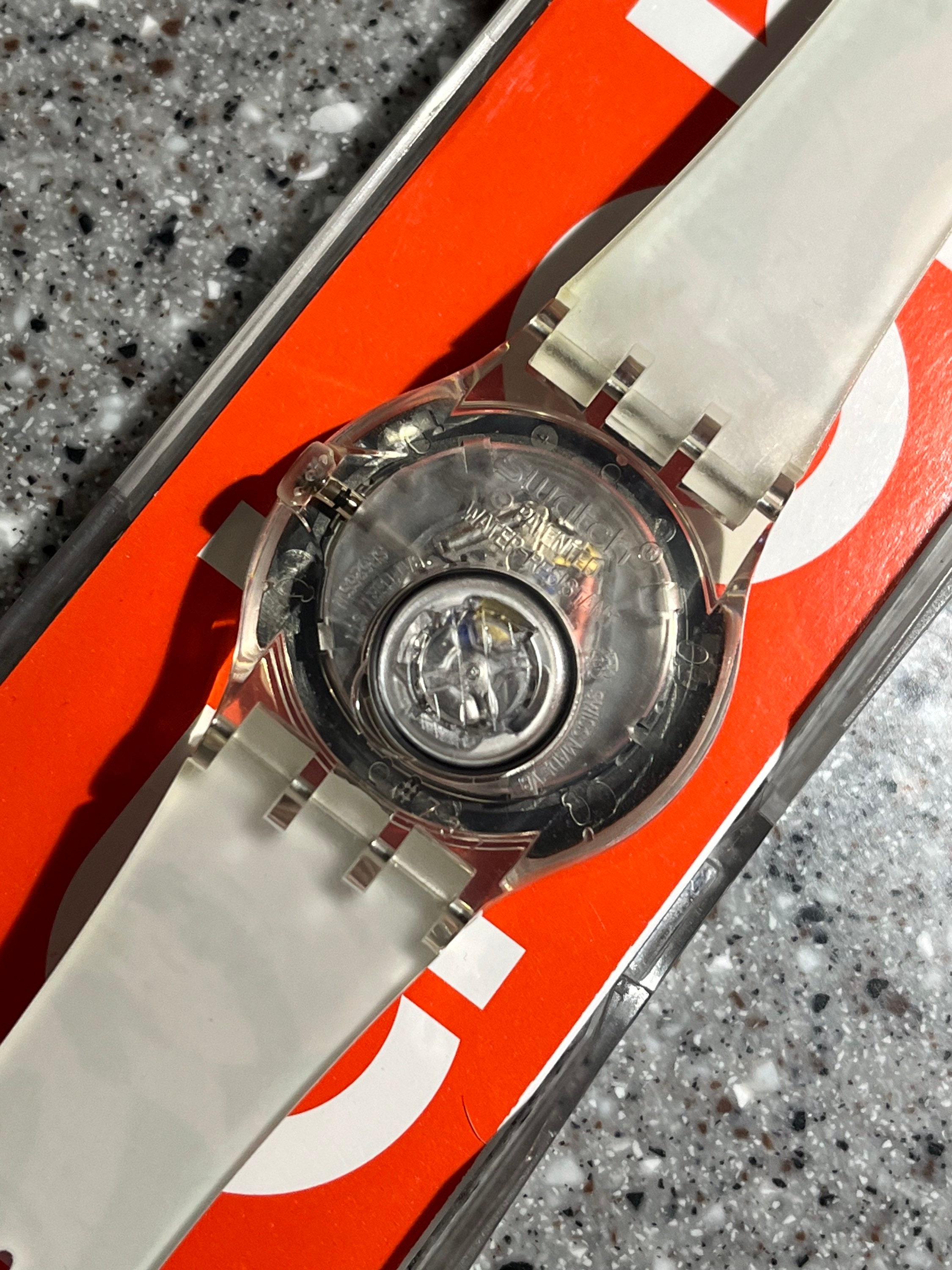 Rare Puzzle Motion Swatch Watch Series Moving Flower Jelly