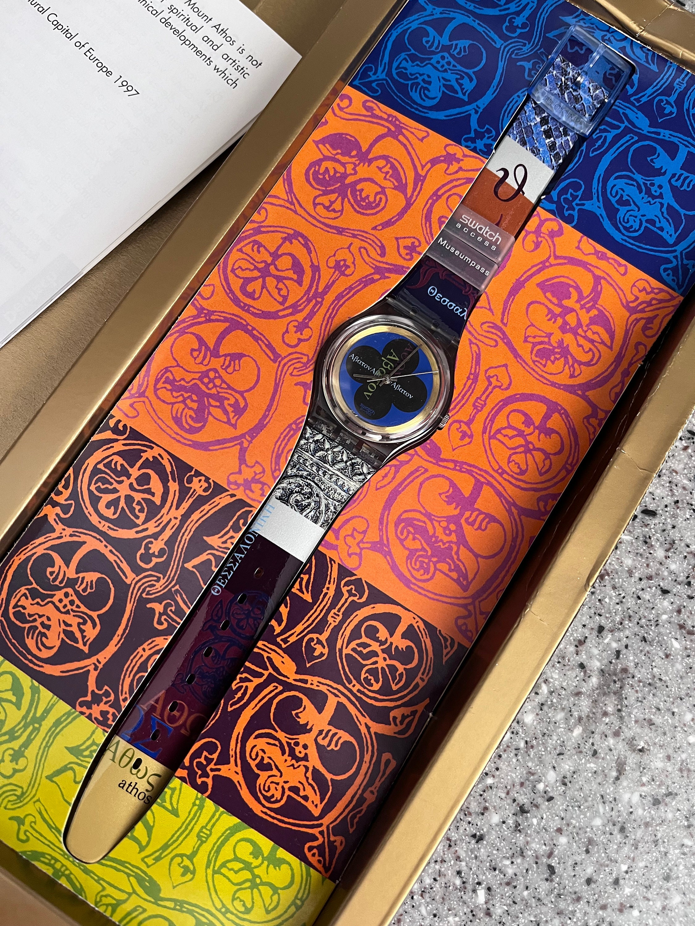 1997 Vintage Swatch Access AVATON SKZ107 Special Packaging Swatch