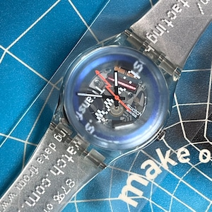 Paquete Swatch Vintage CYBER COMMANDER, SKK114, todo original, todo incluido. Reloj NUEVO, nunca usado, con batería y funcionando excelentemente desde temprano.
