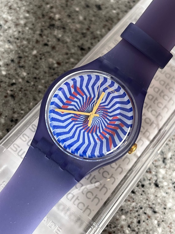 Reloj Swatch con esfera mas grande 41 mm modelo mas nuevo TIC TOCK Swatch Watch nuevo en caja funciona con bateria reloj swatch divertido azul Etsy Mexico