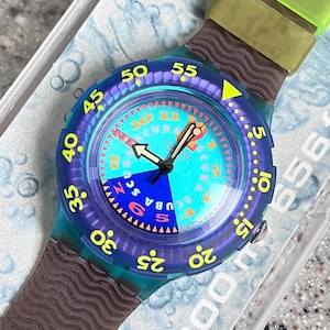 2000 年製ヴィンテージ スウォッチ アクアクロノ スキューバ