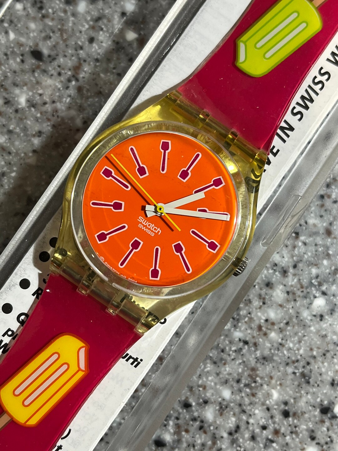 Orologio Swatch vintage NOS RARE Summer Treat GE155 mai indossato