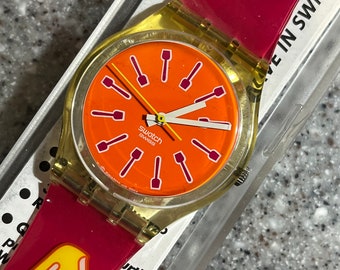 Stary zegarek Swatch NOS RARE Summer Treat GE155 nigdy nie noszony z baterią i etui