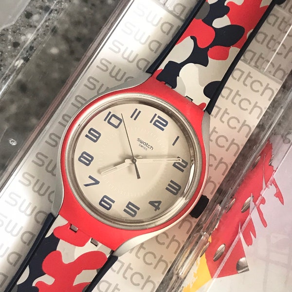 Swatch Irony X Lite 41mm face newer model swiss quartz swatch watch New In Box, New Old Stock running with battery never worn