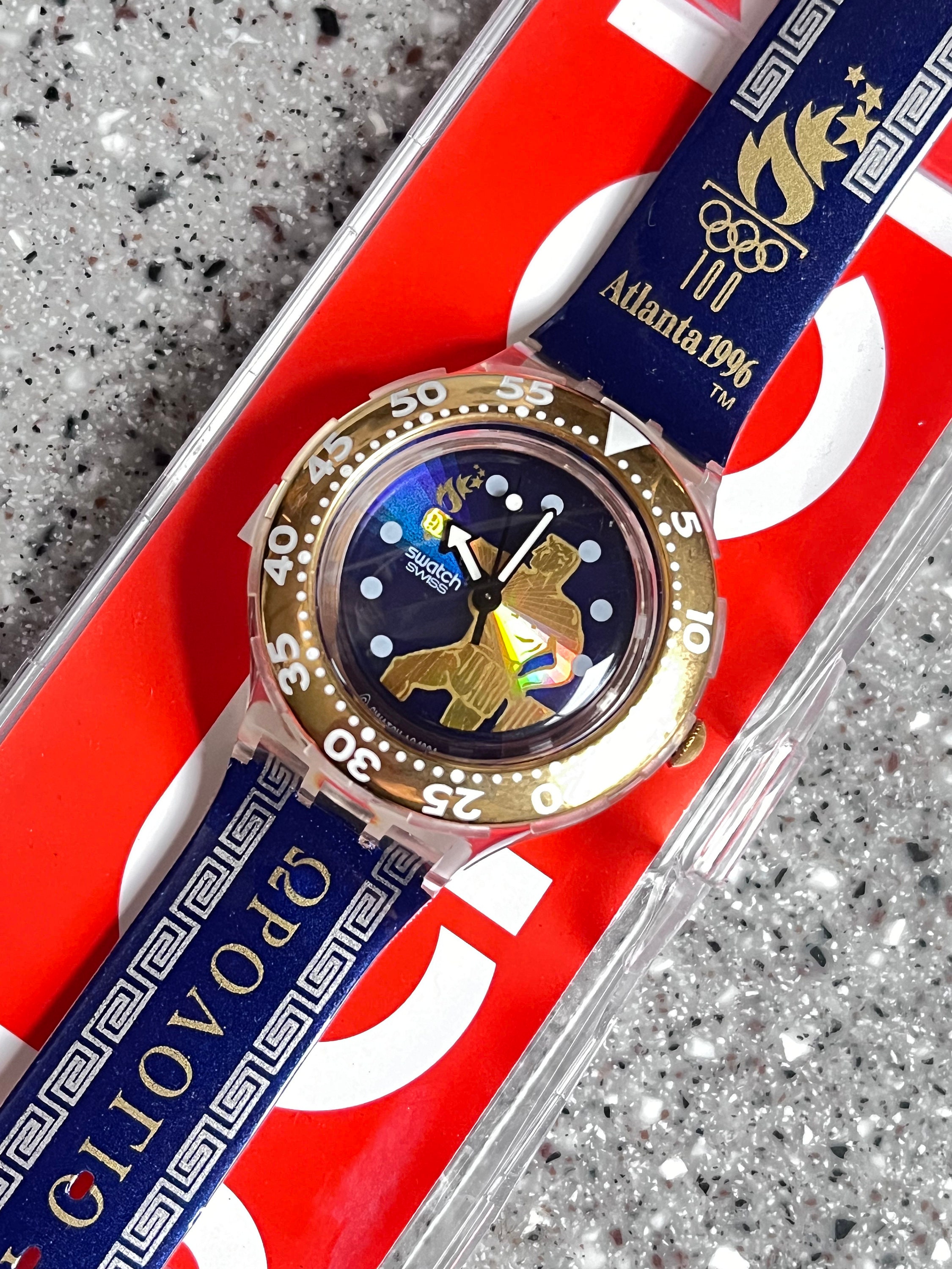 SWATCH Olympic公式　Fun Scuba　RareVintage Rare Orange Swatch Fun Scuba Sugb103 Climbing Lobster