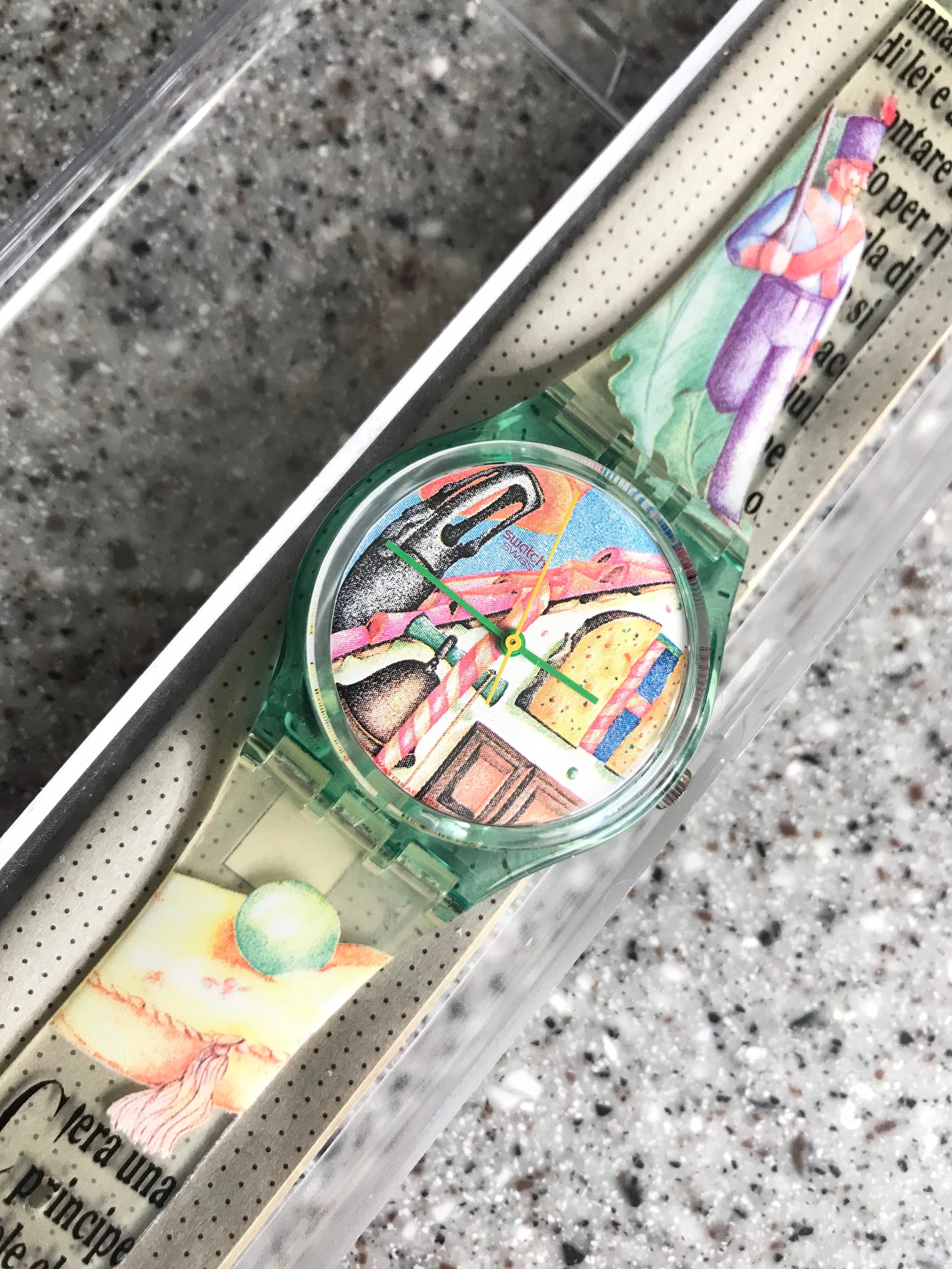 Swatch Watch Vintage 1992 Cat Fairy Tale “la Chat Bottle  display picture 1