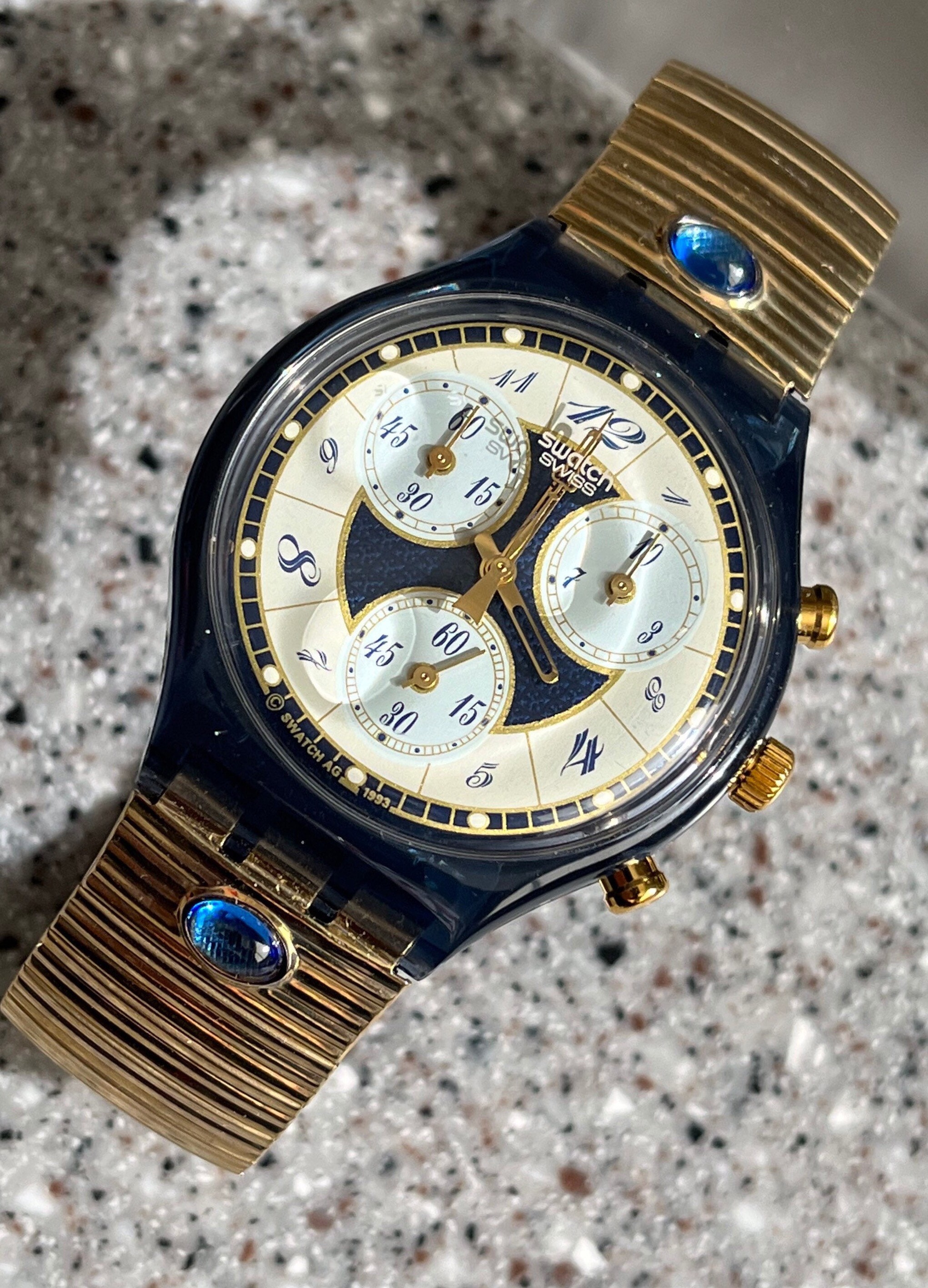 1993 Vintage Swatch Aqua Chrono 