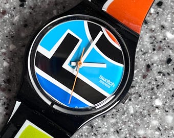Vintage Swatch Watch Happy Fish SDN101 New Old Stock never worn in 