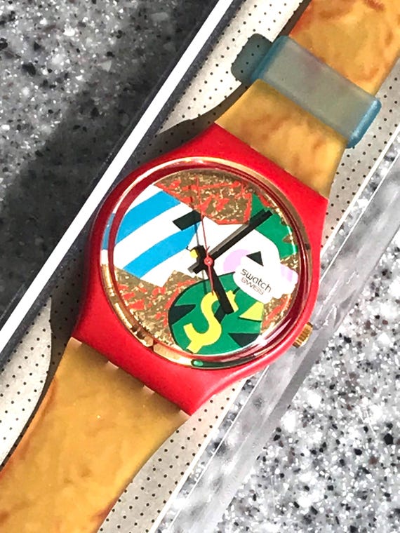 Vintage Swatch Watch 94 Collage Dore GR116 New in Box New  display picture 1