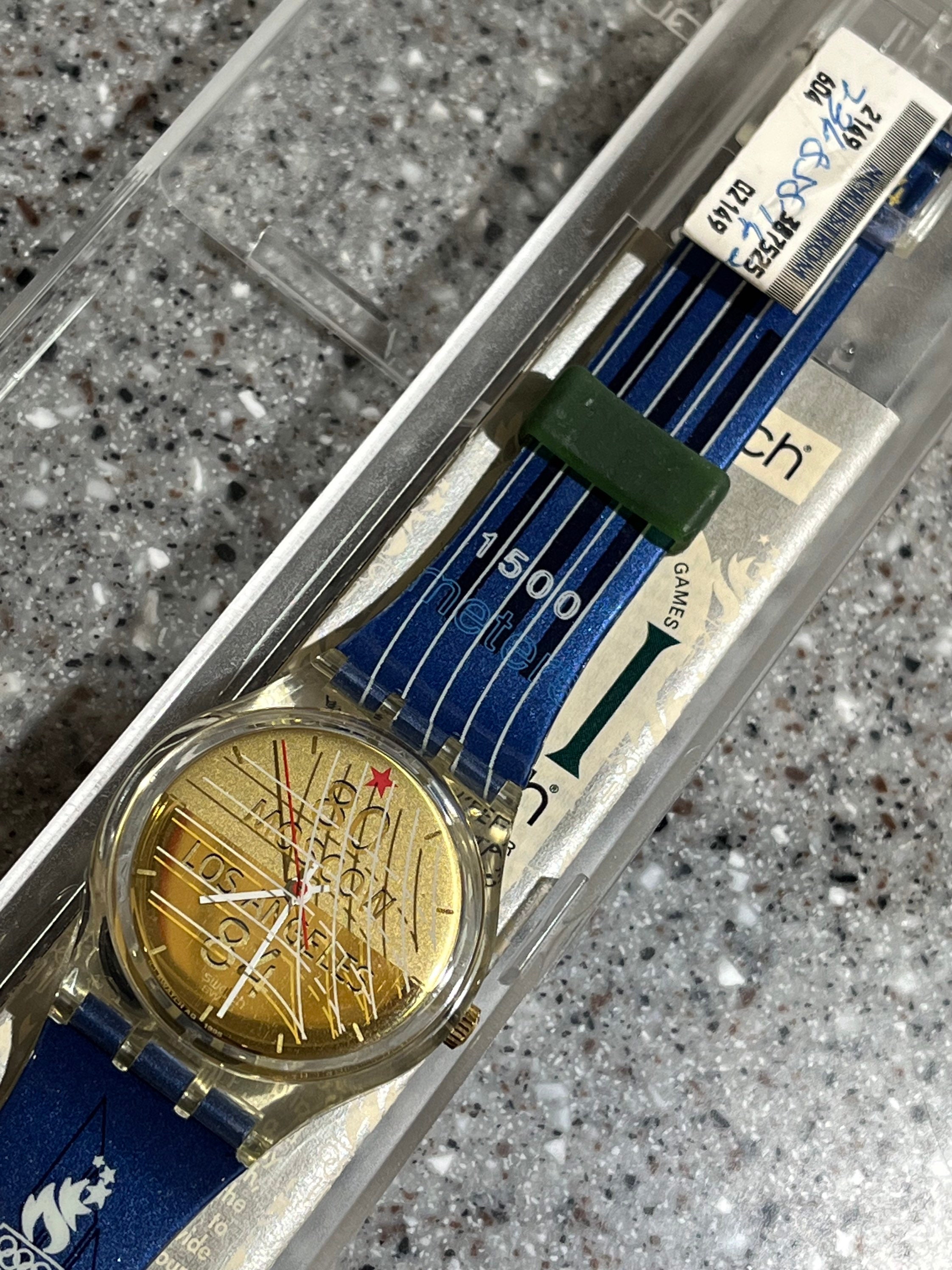 RARE Vintage Swatch Watch Sebastian Coe Moscow 80 Los 