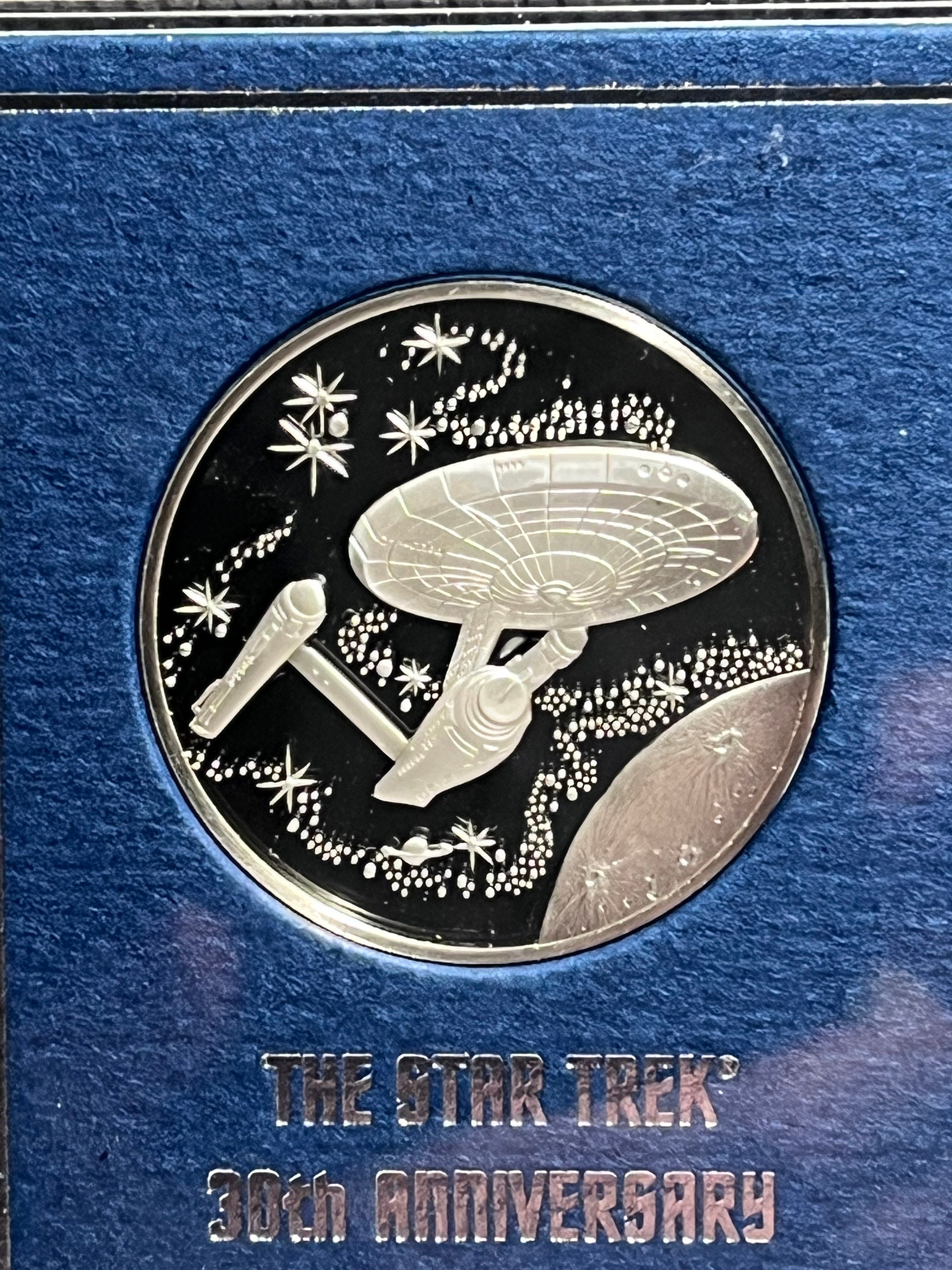 Vintage Rare 1996 STAR TREK 30th Anniversary Commemorative Medal Sterling  Silver 925 USS Enterprise and Space Coin Fabulous Never Circulated - Etsy