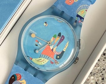 スウォッチ 腕時計 新品 未使用 箱入り SUOZ111 Crowha アーティスト 
