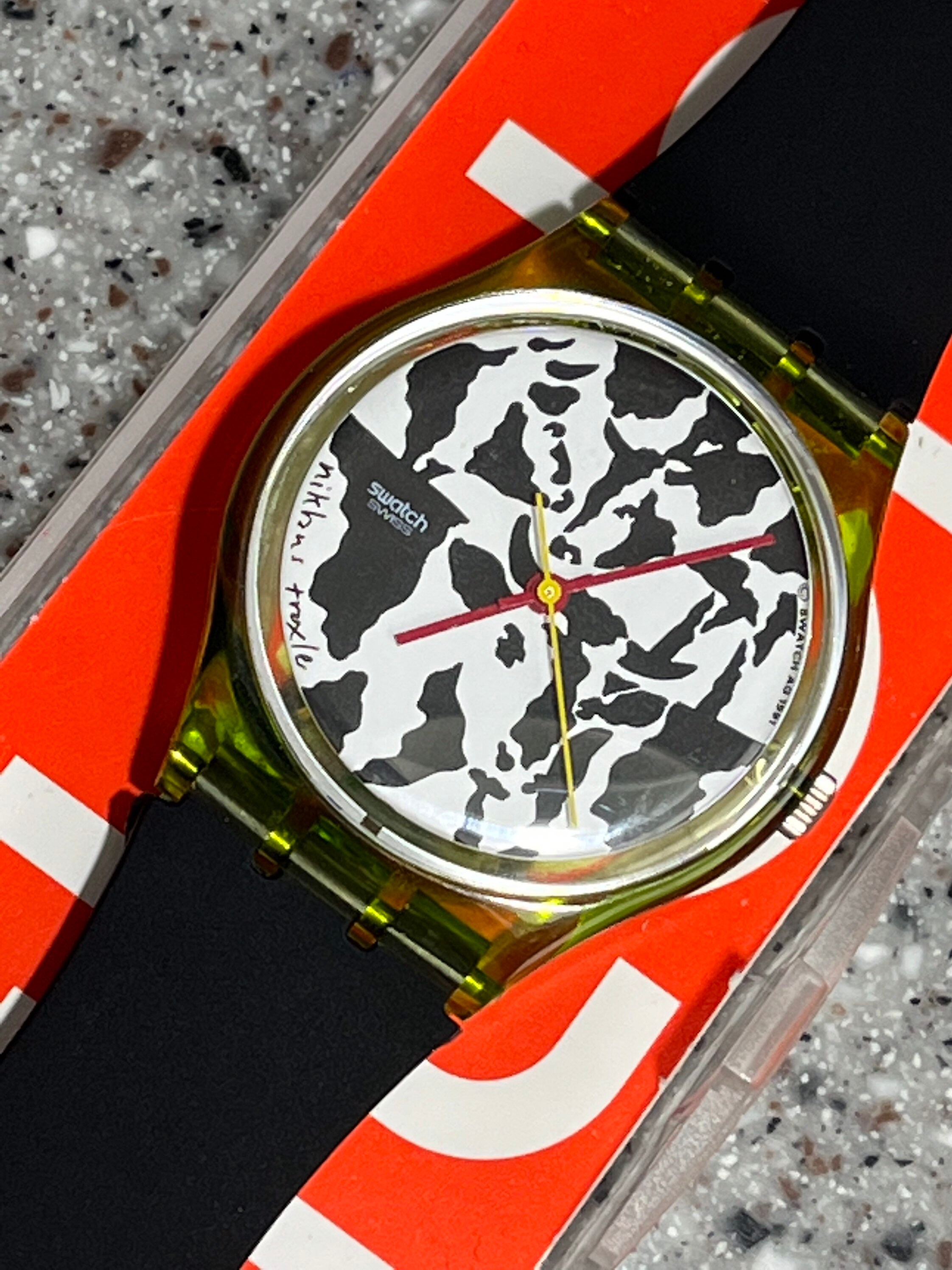 スイスのアート ヴィンテージ スウォッチ ウォッチ 1991、番号