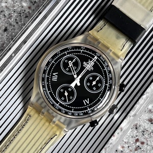 未使用 SWATCH CHRONO SCJ101 Grand Prix 1991 90's vintage watch mens Swatch GRAND PRIX SCJ101 chronograph