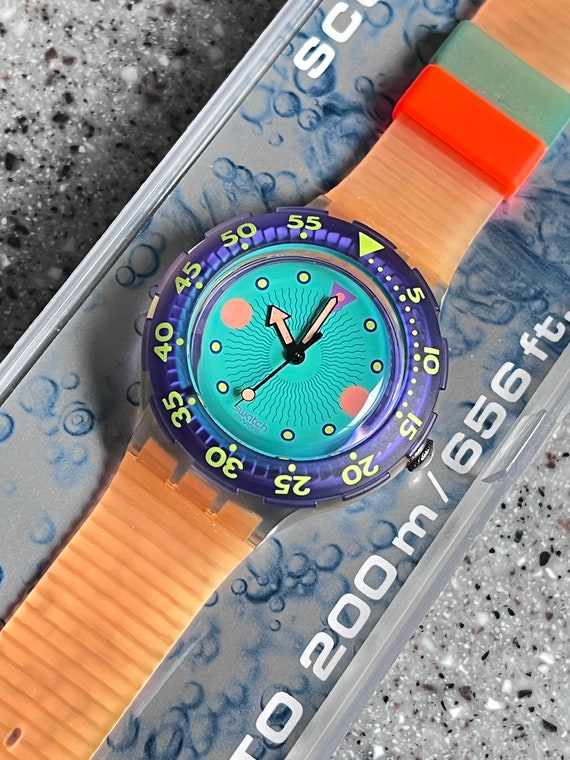 時計 Swatch Scuba 2000 Swatch Scuba Diver 200M Depth Measure - pink Swiss Watch | eBay