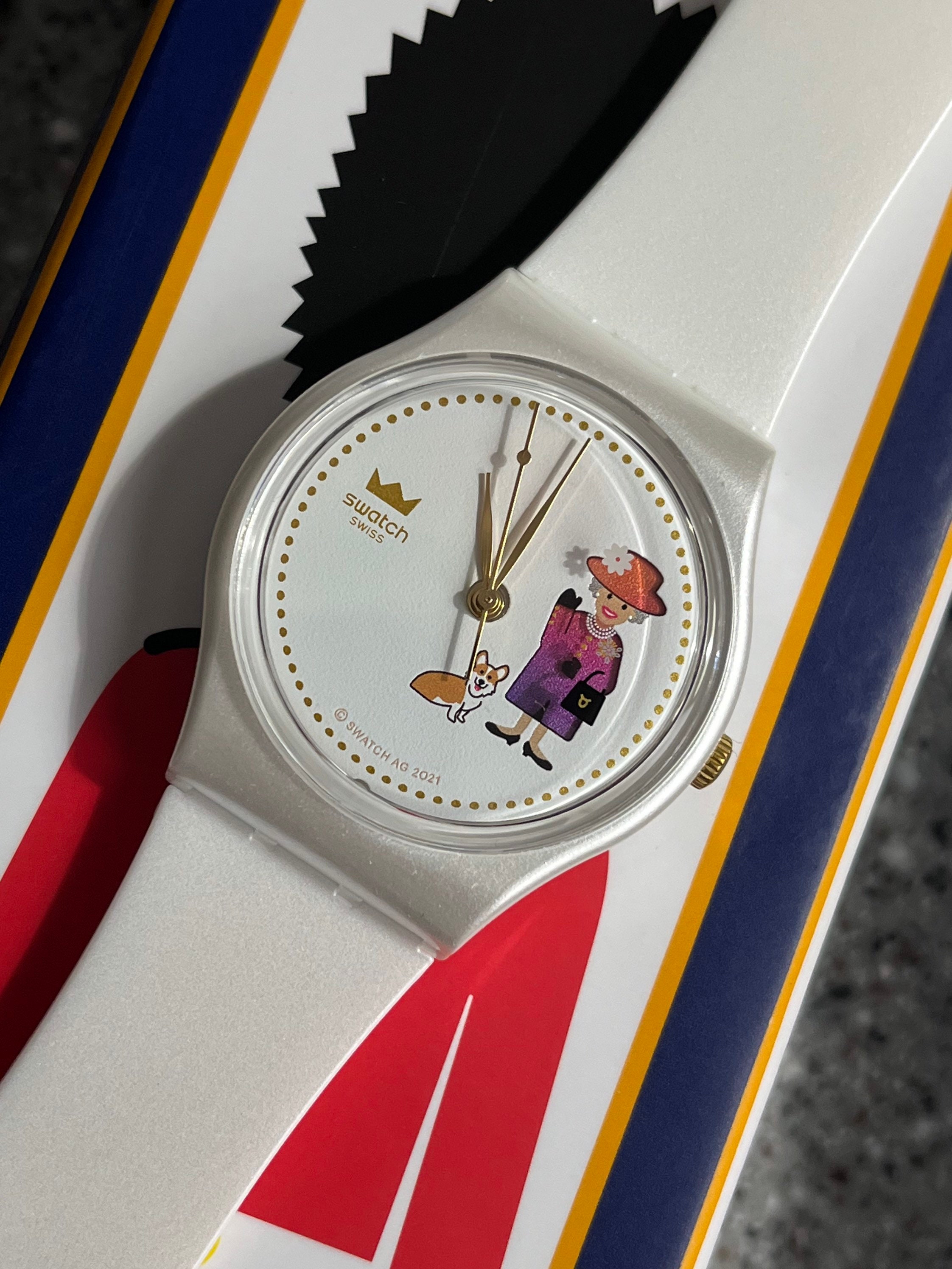 Swatch Watch How Majestic Queen Elizabeths 70 Year Jubilee - Etsy