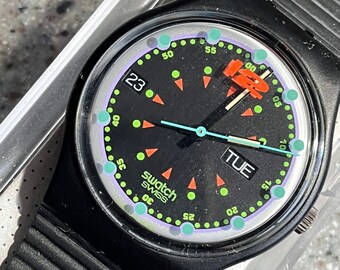 Wristwatch Swatch Watch Vintage Batticuore GB724 Pre-owned excellent  condition all original running with battery 90s swatch watch