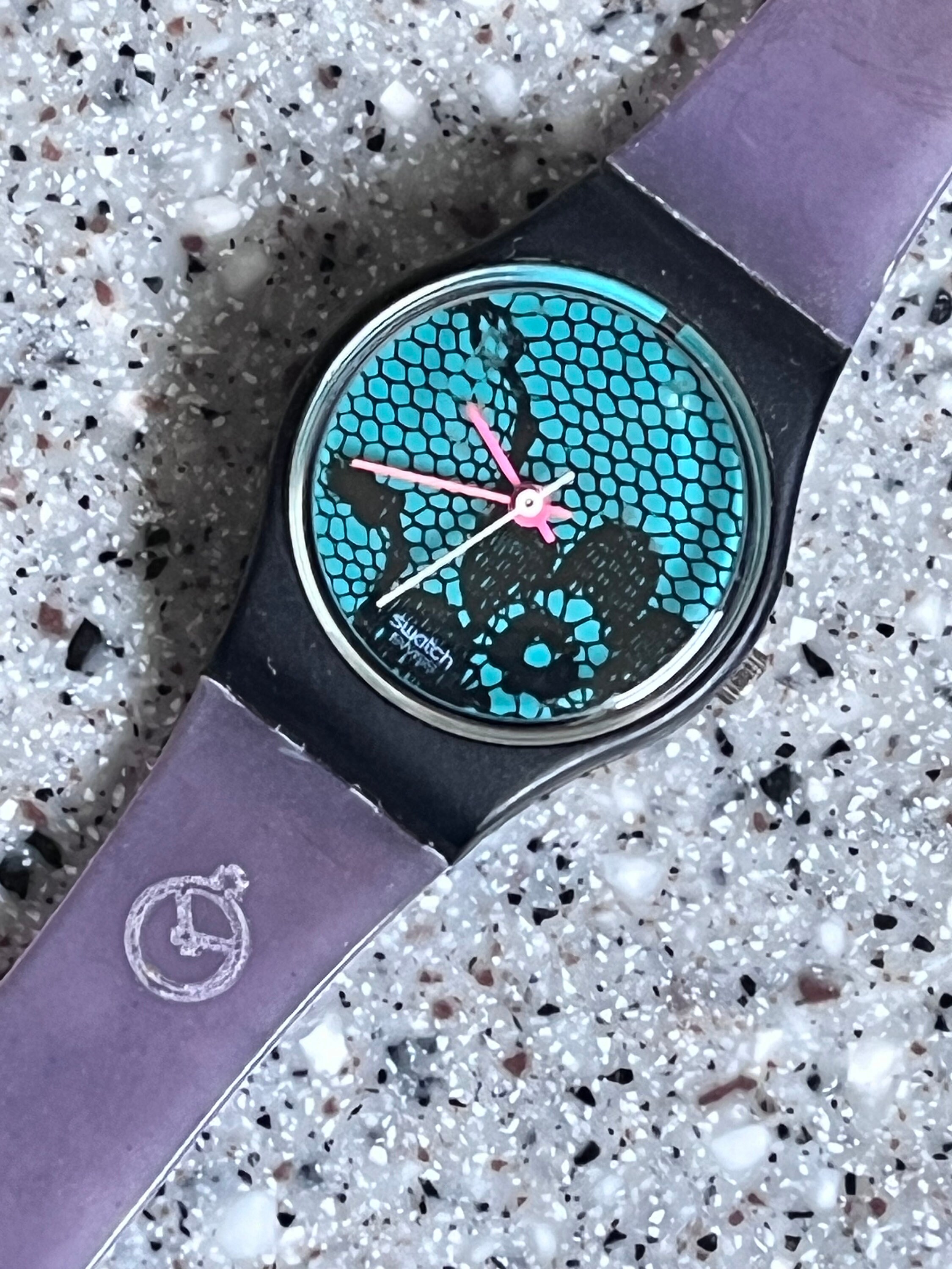 1985 VINTAGE SWATCH WATCH VELVET UNDERGROUND Vintage 1985 Swatch Velvet Underground LB108 Watch 25mm  main image 2