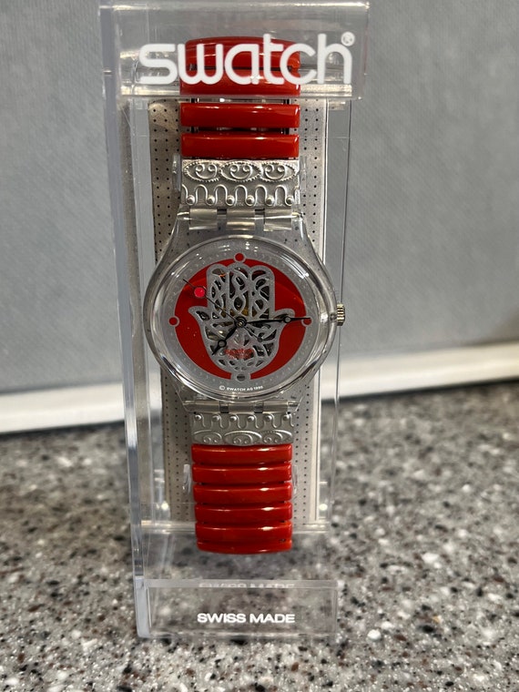 RARE Vintage Swatch Watch Wise Hand 1994 34mm fac… - image 8