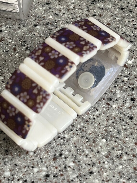 Buy Lady Violet Square Swatch Watch Resin Flexible Plastic  display picture 1