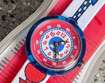 Ungetragene Swatch Flik Flak Kinderuhr mit Flik Flak Charakteren kommt mit Papierkram in Originalbox mit Batterielauf 25mm Etsy