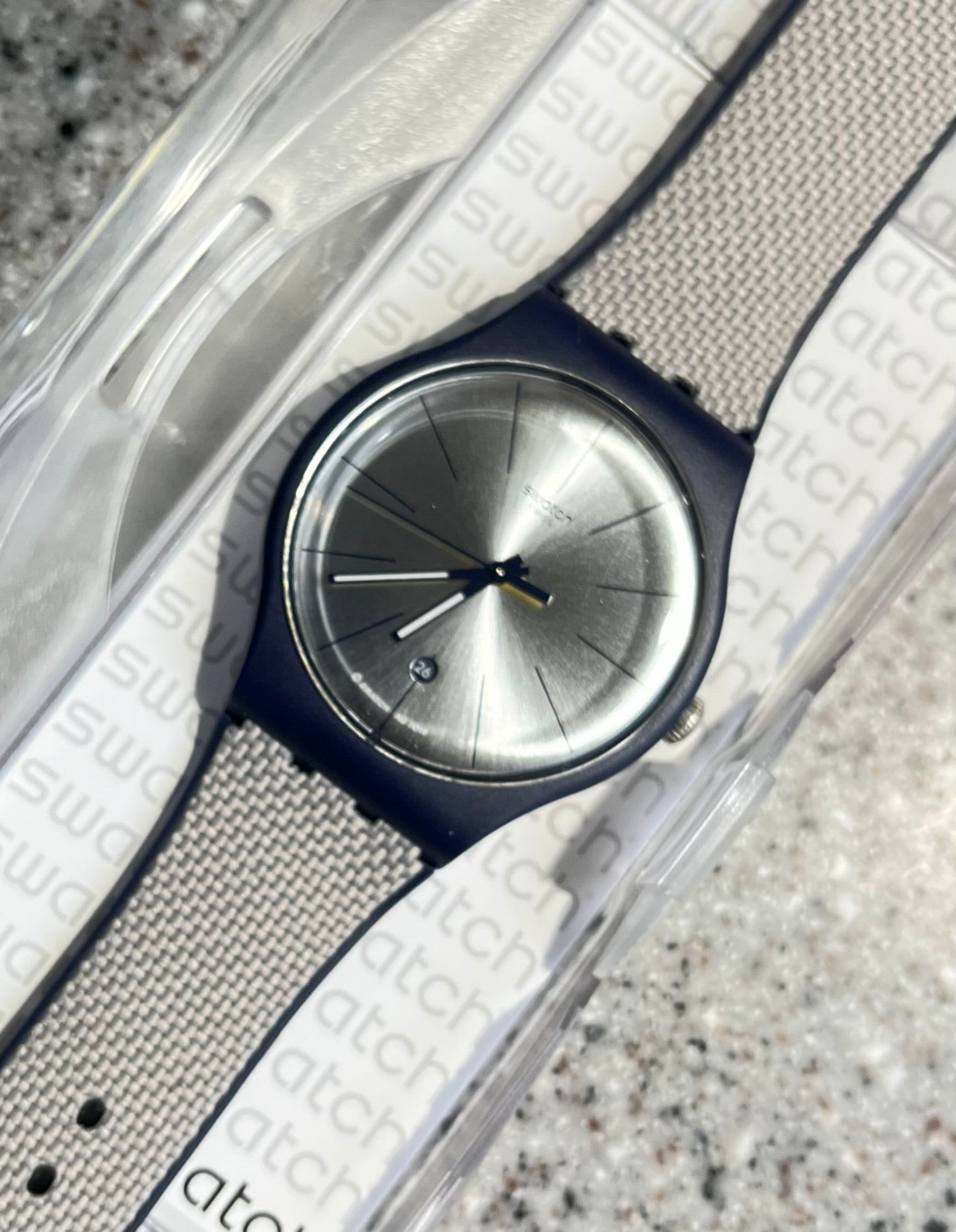 Swatch Watch 41mm Face New Never Worn Mirrored Face With
