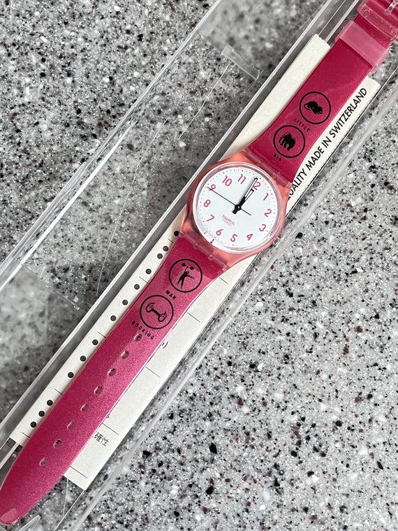 Swatch Watch  GR130  PINK Swatch Original Pink GR130 1996 Standard Gents 34mm  main image 2