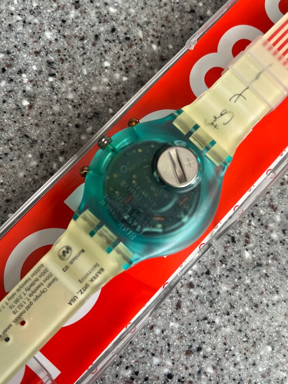 1995 Vintage Swatch Watch Mark Spitz gold medal c… - image 8