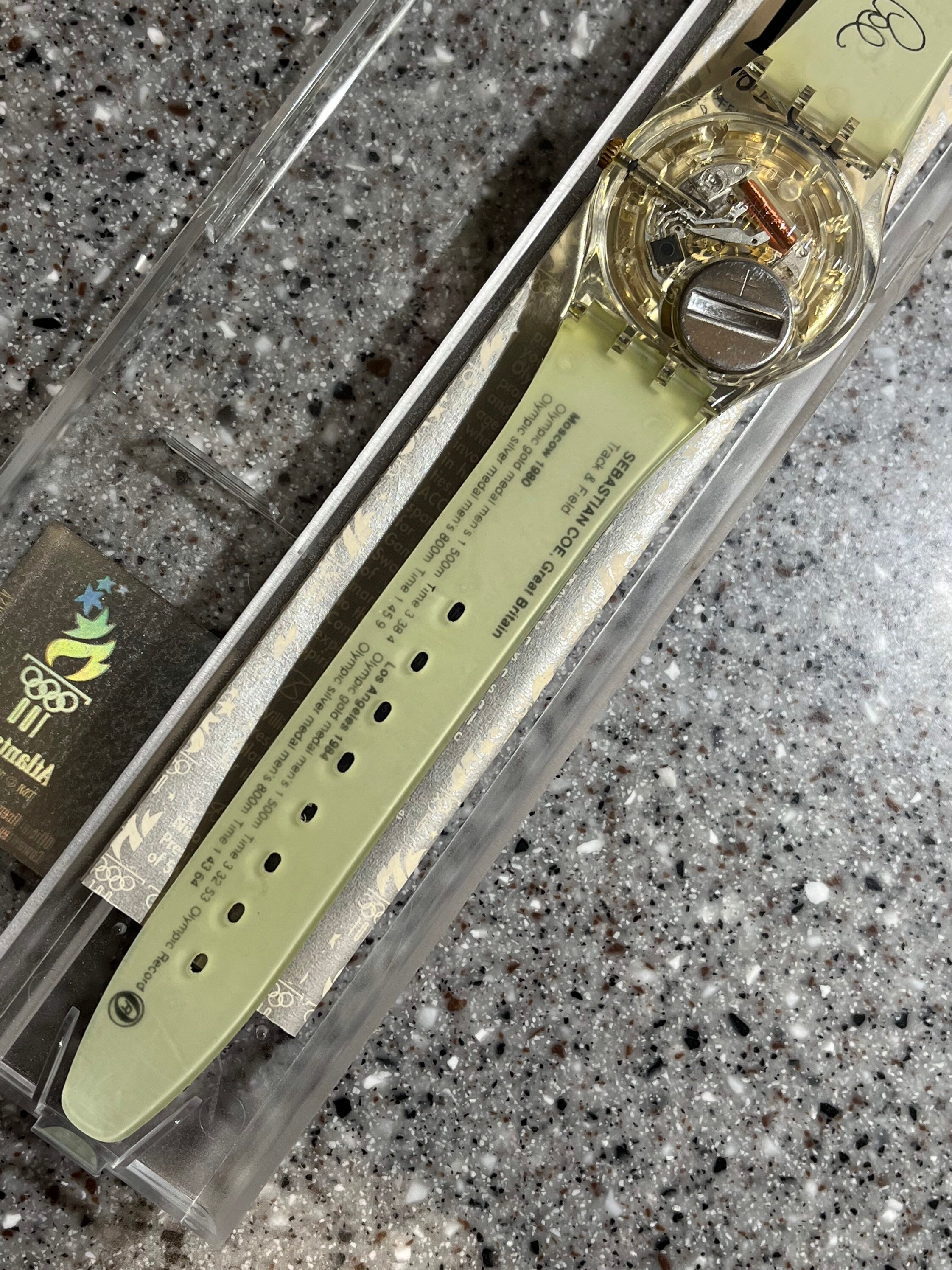 RARE Vintage Swatch Watch Sebastian Coe Moscow 80 Los 