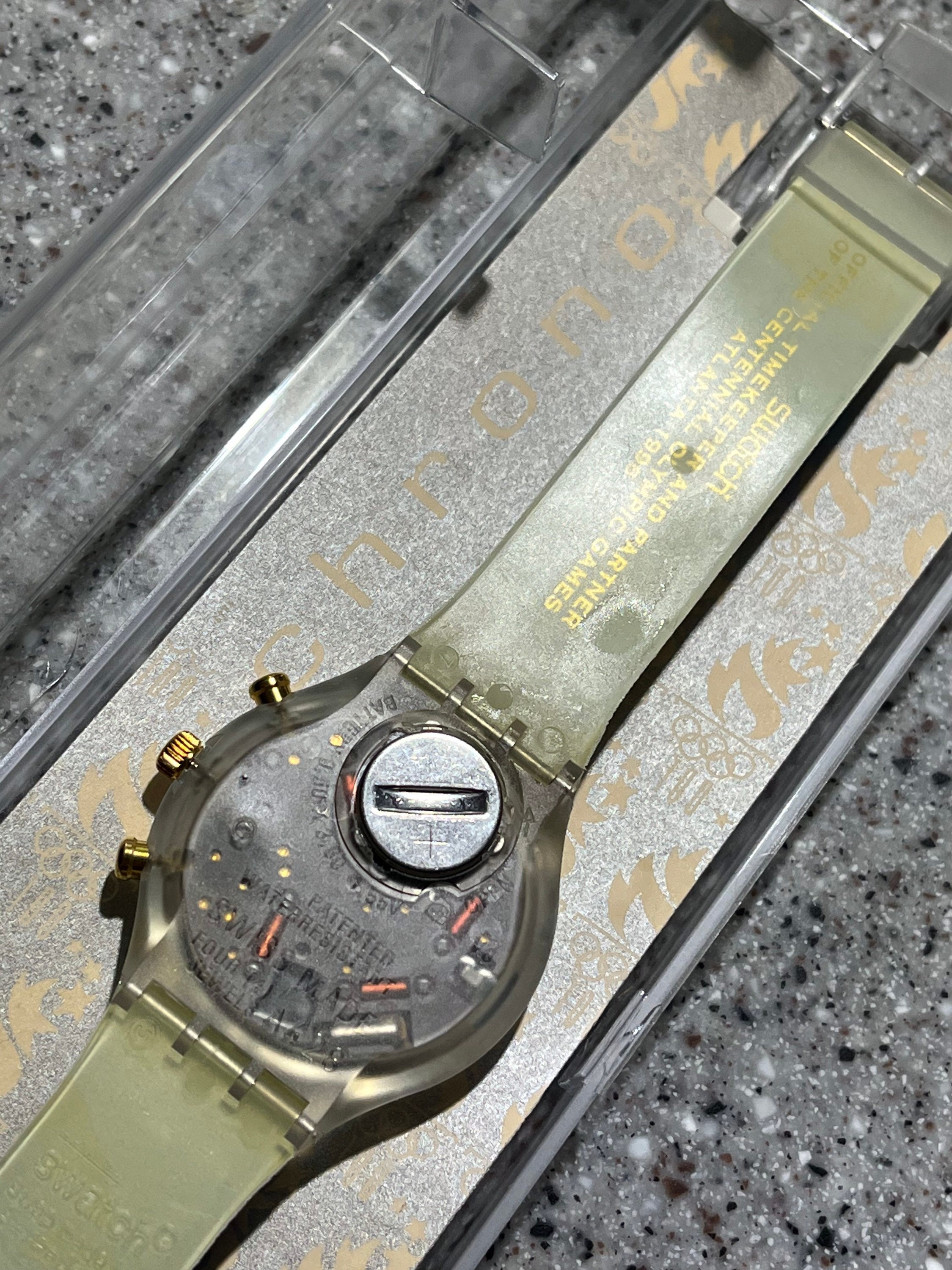 NEW Vintage 1994 Swatch Watch Chrono or Chronograph Olympic 100th