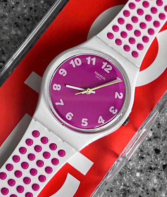 NEW never worn Pink Dots swatch watch in box with… - image 1