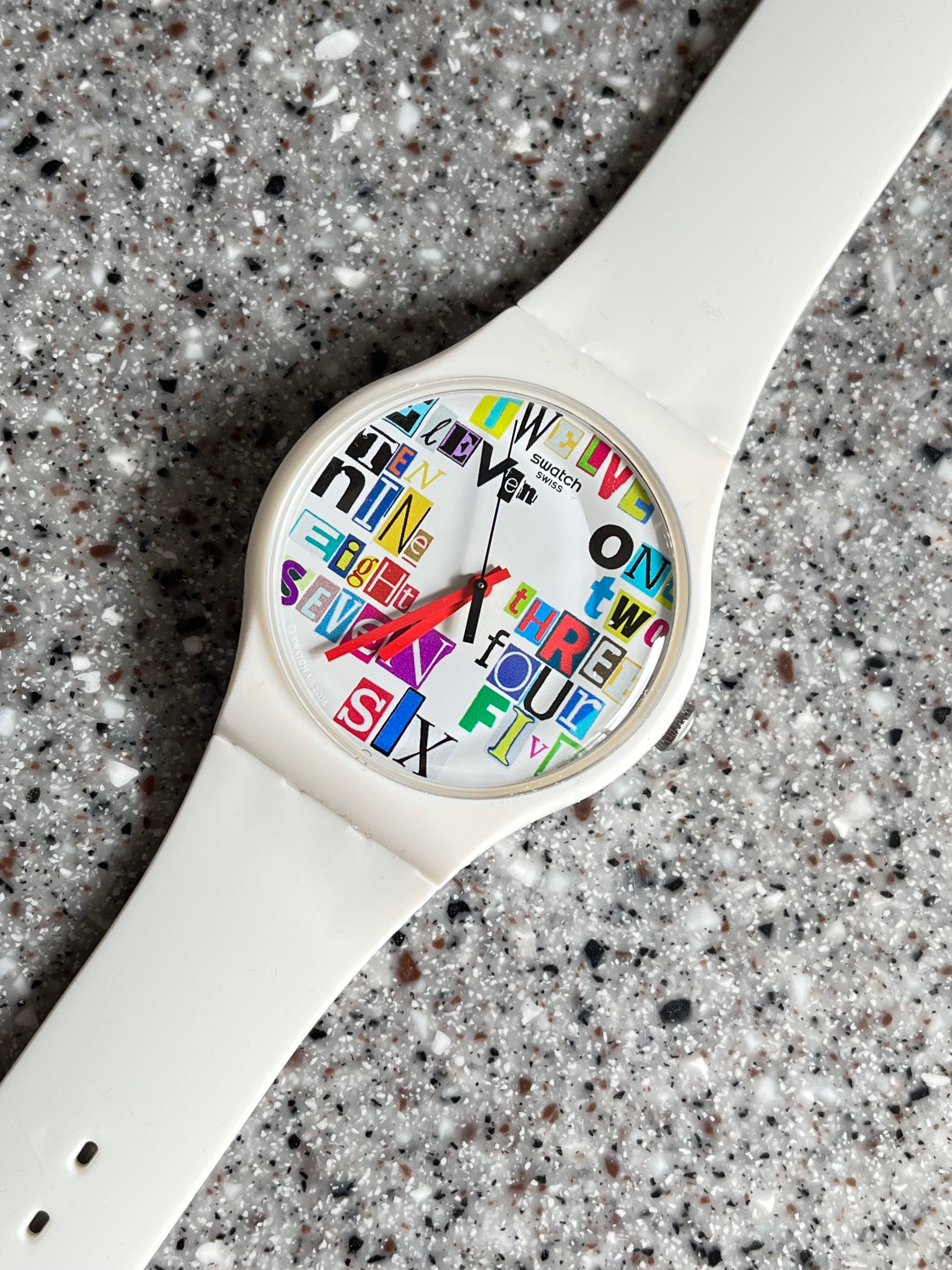 Swatch Watch Multi Collage SUOW132 41mm Face Never Worn New in Box