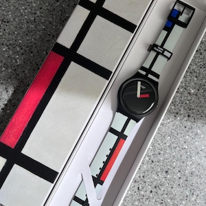 Swatch X Centre Pompidou Red, Blue, White by Piet Mondrian Artist