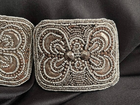 Edwardian Steel Cut, Marcasite, Beaded Antique Shoe Clips Re