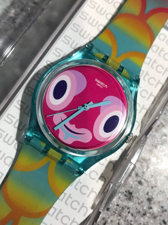 Rare Vintage Swatch Watch Mr. Bubbly whimsical fis