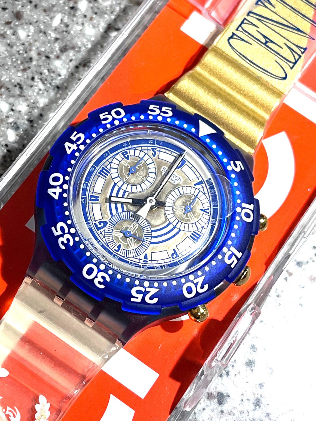1995 NEW Never Worn Swatch Aquachrono Watch Nikiphoros SBZ102