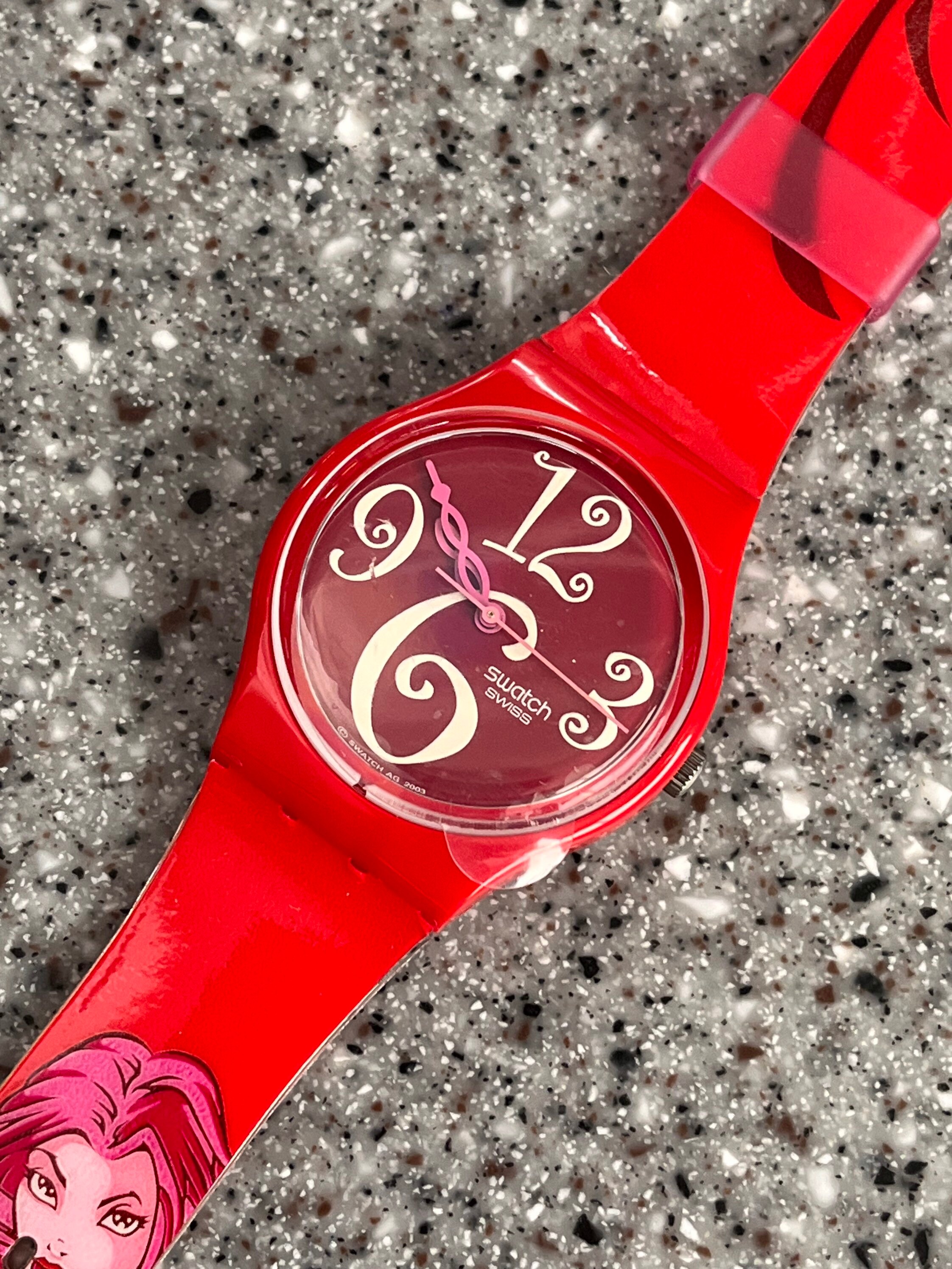 Surfer Babe 90s Vintage Swatch Watch 34mm Face Model GR148 a