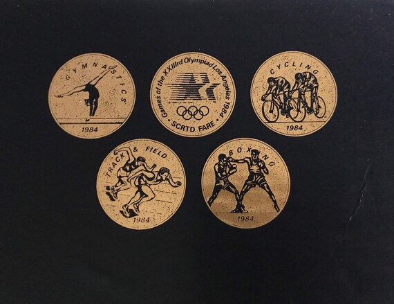 Vintage Limited US 1984 Olympic Commemorative Rapid Transit Tokens
