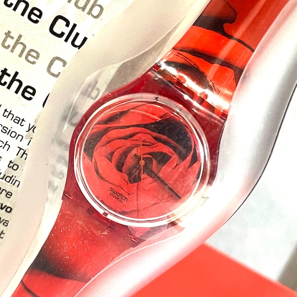 Reloj Swatch vintage The ROSE en embalaje original, perfecto estado, nunca usado, GR136Pack, batería nueva funcionando, reloj Swatch Club RARO