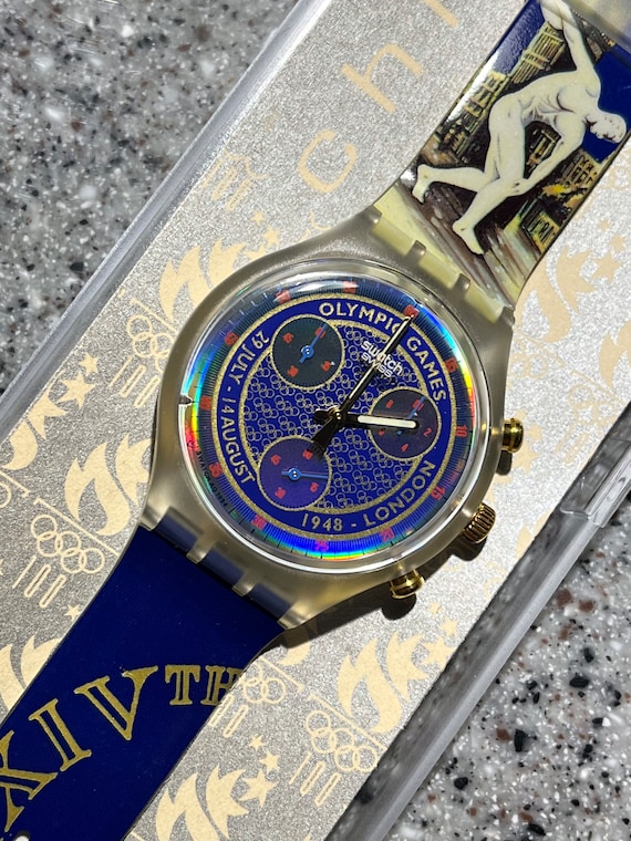 NEW Vintage 1994 Swatch Watch Chrono or Chronograph Olympic 100th