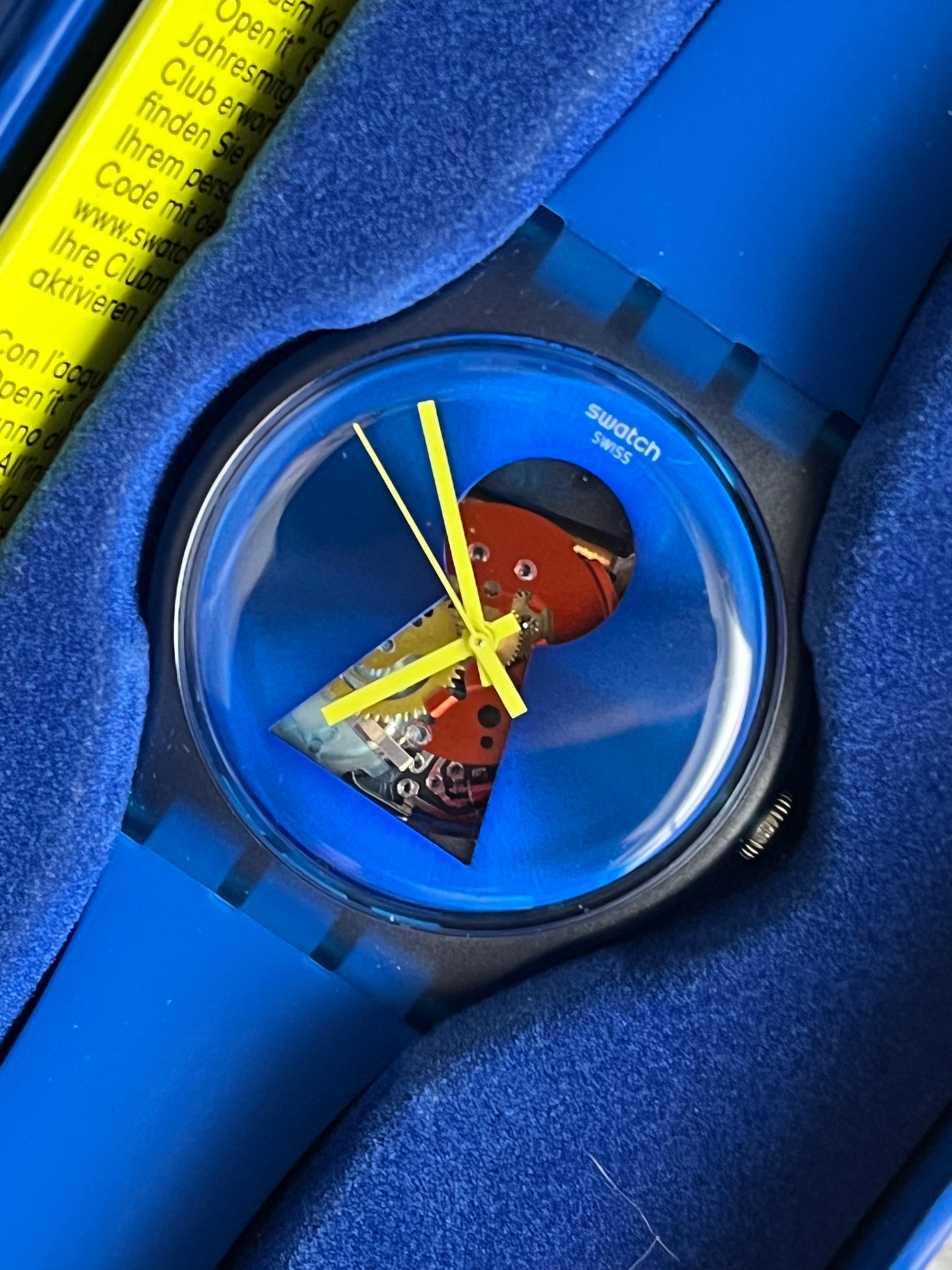 RARE Club Swatch Royal Blue 41mm Lacquered Swatch Watch