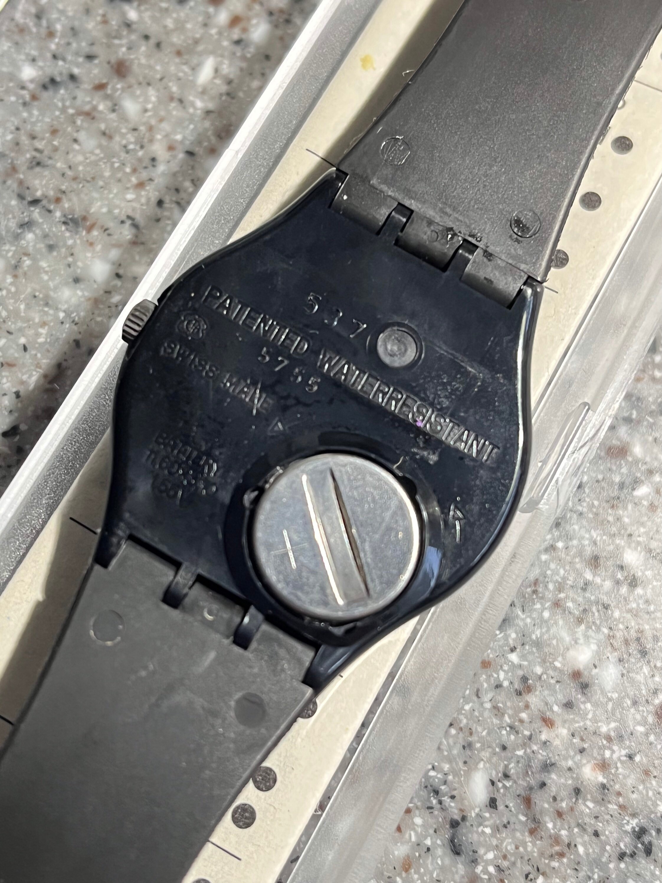 Swatch Vintage Watch GB165 White Writing 34mm Working With a New Battery in Box Never Worn Fabulous Literary Swatch Watch From 1994 Etsy UK