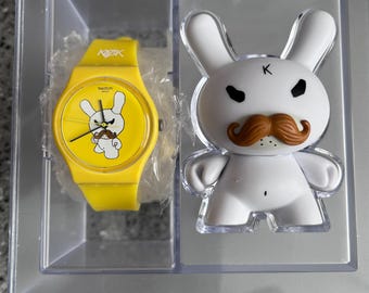 Swatch Watch Swatch Kidrobot Gent Ski Instructor GJ130 Bunny