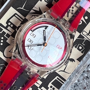 Swatch Watch Vintage Special Commonwealth 34mm Access swatch SKK108 Rare Collectors Swatch Watch 1998 in original box battery working well