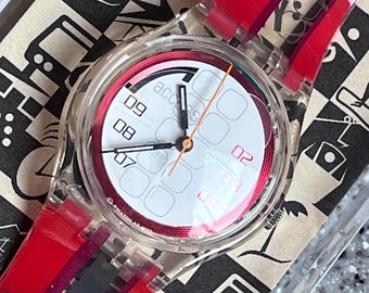 Swatch Watch Vintage Special Commonwealth 34mm Access swatch SKK108 Rare Collectors Swatch Watch 1998 in original box battery working well